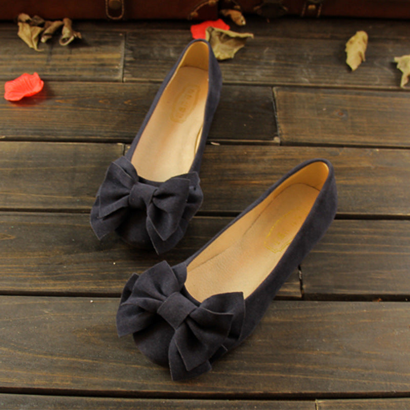 Women's bow flat shoes