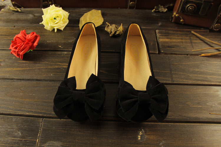 Women's bow flat shoes