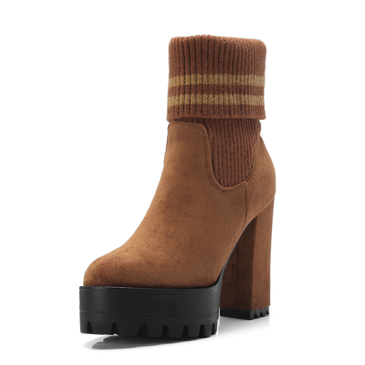 Thick Platform High Heel Ankle Boots